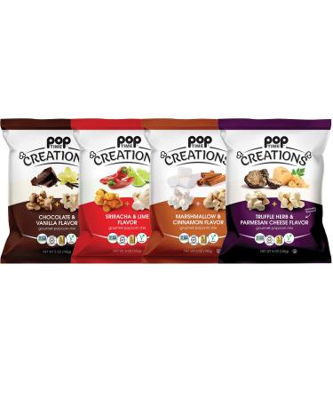 Poptime Creations Truffle Herb & Parmesan Popcorn - 5oz Bags (6 Pack) | Vegan, Kosher, Non-GMO, Gluten Free - Buy Online on SooperMarket.com