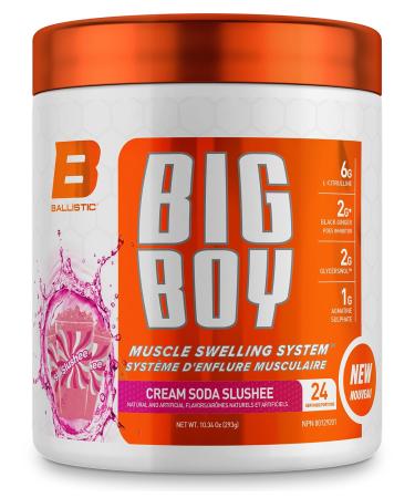 Big Boy Ballistic Supps Muscle Building Pre-Workout Powder Stim-Free L-Citrulline Supplement (Cream Soda Slushee)