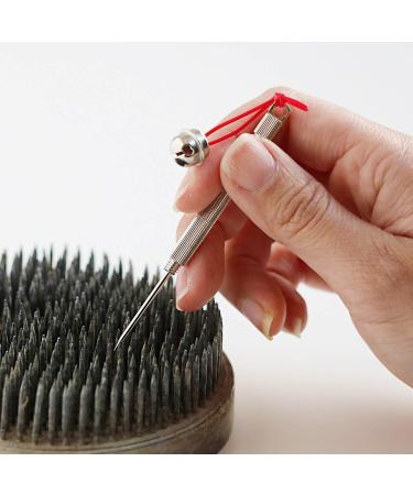 Wazakura Hanafubuki Ikebana Kenzan Needle Cleaner & Straightener 2.6(70mm) - Made in Japan | 2-in-1 Flower Holder Pin Frog Repair Tool - Stainless Steel 2.6(70mm) - Silver - Buy Online on SooperMarket.com