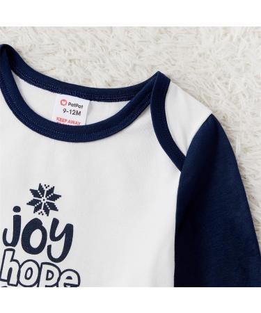 PatPat Family Matching Christmas Pajamas Set - Tree Snowflake & Letters Print, Blue, Baby 6-9 Months - Buy Online on SooperMarket.com