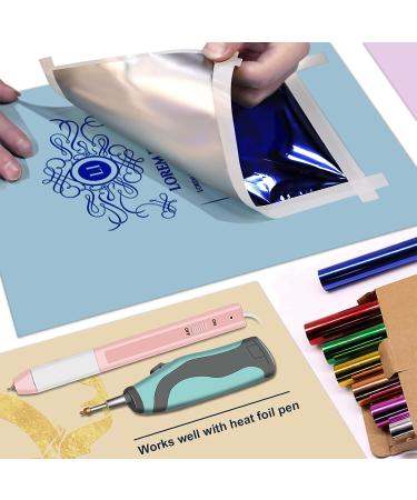 KASYU Transfer Foil Paper Bundle - 12inx9.84ft Heat Transfer Foil Roll - 7 Assorted Colors - for Cricut, Spellbinders, Foil Quill - Craft Gold Silver Blue Green - Buy Online on SooperMarket.com