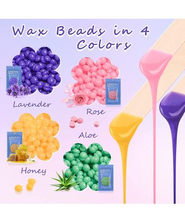Waxing Kit with Wax Warmer & 4 Hard Wax Beans for Hair Removal - Bikini, Brazilian, Legs, Eyebrow, Armpit, Face - Full Body Waxing for Women and Men - Buy Online on SooperMarket.com