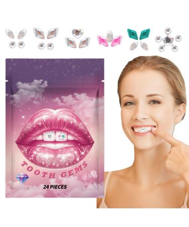 GUANGLU Rhinestone Stickers for Teeth - Rhinestone Stickers for Teeth Portable Decorative Comfortable Teeth Supplies for Daily Use Shopping Dating
