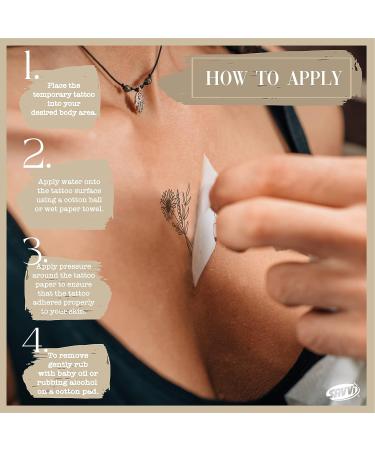 110 Temporary Flower & Phrase Tattoo Stickers for Women - Realistic & Aesthetic Fake Tattoos - Tatuajes Temporales Unisex - Buy Online on SooperMarket.com