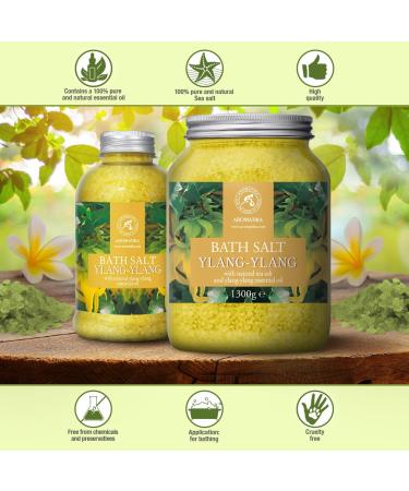100% Natural Ylang Ylang Bathing Salt 600g | Stress Relief Sleep Aid & Aromatherapy | Spa Quality Relaxation - Buy Online on SooperMarket.com