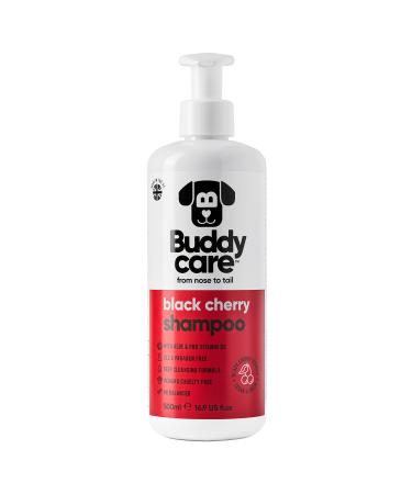 Black cherry dog shampoo from BuddyCare - deep cleaning shampoo for dogs - fruity fragrance - with aloe vera and pro -vitamin B5 (500ml) black cherry 500ml