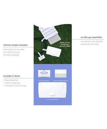Ubbi On-the-Go Poison Set: Essential Baby Gear with Portable Changing Pad Wipe Dispenser & Bag Dispenser | Perfect Newborn Gift Set - Buy Online on SooperMarket.com
