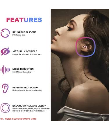 Fita + Silicone Ear Plugs for Noise Reduction - Reusable & Comfortable - NRR 33 dB - 3 Pairs in S/M/L - Pink - Buy Online on SooperMarket.com