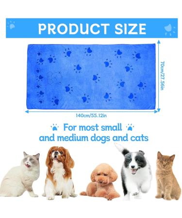 LLMSix Extra Absorbent Dog Towels - Large Microfiber Pet Towels for Small & Large Dogs/Cats (140x70cm) - Quick Drying & Soft - Buy Online on SooperMarket.com