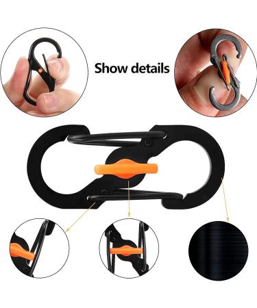 Dher S Outdoor Camping Mini S Clip 10 Pack Stainless Steel S-Shaped Carabiners | Anti-Theft & Anti-Drop Clips for Backpacking & Outdoor Use - Buy Online on SooperMarket.com