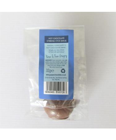 Guppy's Chocolates York | Milk Hot Chocolate Stirrers | 5 Pack | 32gram Cup Shaped Drinking Chocolate Sticks Spoons |Belgian Milk Chocolate 34 Percent Milk Chocolate 1 Count (Pack of 5) - Buy Online on SooperMarket.com