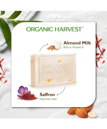 Luxurious Almond Milk & Saffron Bathing Bar | 100% Organic Sulphate & Paraben-Free Soap for Gentle Cleansing - 125gm - Buy Online on SooperMarket.com