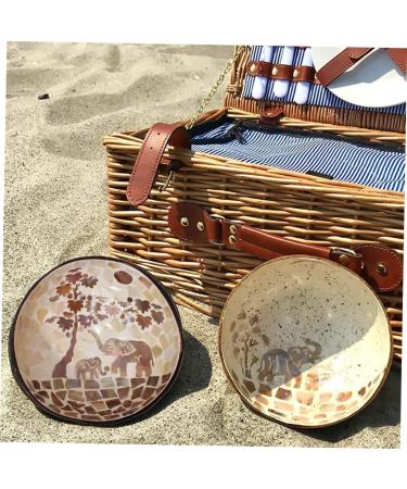 2 Pcs Coconut Shell Dishes Astronaut Wall Hook Coconut Bowl Decoration Work Desk Decor Candy Snacks Bowl Fruit Bowl Coconuts Shell Bowl Bling Decor Key Bowl Manual Wooden Lip Gloss 15X7CMx2pcs As Shownx2pcs - Buy Online on SooperMarket.com