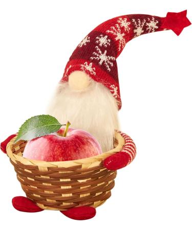 Christmas Candy Basket Table Decor Gnomes Wicker Basket for Christmas Candy Storage Jars Weaving Santa Claus Storage Basket for Christmas Decorations Red Christmas Table Decoration Christmas Storage - Buy Online on SooperMarket.com