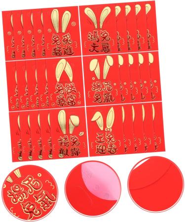 PRETYZOOM 30pcs 2023 Year of The Rabbit Red Packets Rabbit Red Envelopes Lucky Money Envelopes 2023 Rabbit Year Red Envelopes Red Purse New Year Red Packets Personality New Year's Bag Paper As Shown 1 11.5X8CM - Buy Online on SooperMarket.com