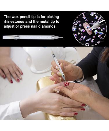 3830pcs Nail Rhinestones Gems Kit - 3D Crystal Diamond Stones, Mixed Shapes, Round Flat Rhinestones - Includes Nail Jewels Wax Pen & Gift Box - for Acrylic Nail Art DIY Crafts - Buy Online on SooperMarket.com