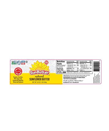 SunButter Natural Creamy Sunflower Butter 16oz - Pack of 6 - Buy Online on SooperMarket.com