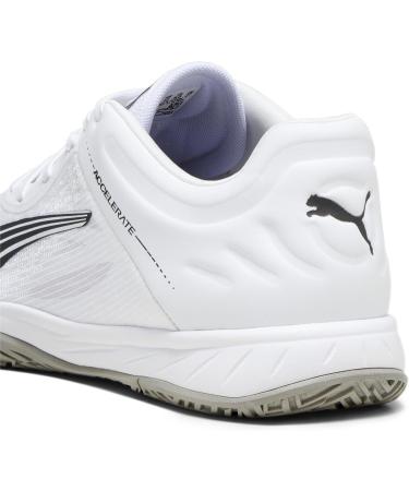 Buy PUMA Unisex Accelerates Turbo Indoor Sneakers - 45 EU - White Black & Concrete Gray - International Shipping Available - Buy Online on SooperMarket.com