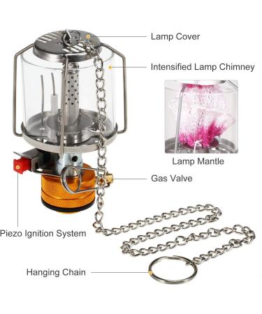 Lixada Portable Camping Gas Lantern with Piezo Ignition - Mini Gas Tent Lamp Light - Buy Online on SooperMarket.com