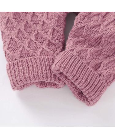 DovFanny Baby Romper Suit | Unisex Knit Jumpsuit with Hat | Warm Winter Outfit | 12-18 Months | Pink - Buy Online on SooperMarket.com