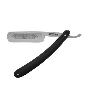 DOVO razor "Bes. Quality" | Black acrylic | 6/8 inch | Round head | Carbon steel | Full hollow grind black 1 piece (1 pack)