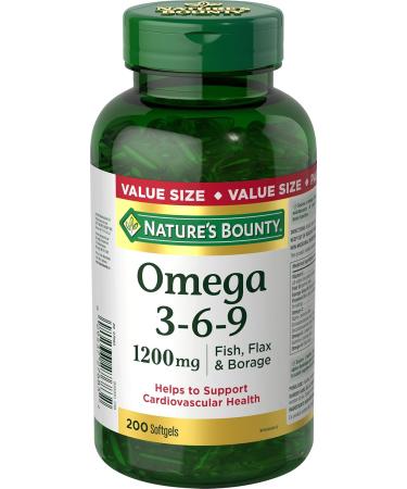 Nature's Bounty Omega 3 6 9 Fish Oil 1200mg Pills Supplement & Vitamin D3 Pills and Supplement Helps Support Immune Function 1000iu 500 Softgels Supplement + Vitamin D3 Pills - Buy Online on SooperMarket.com