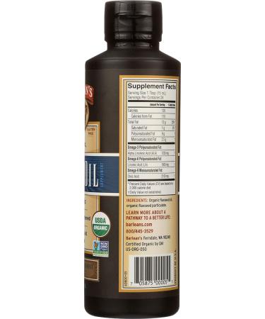 Barlean's Organic Lignan Flax Oil 12 fl oz - Healthy Omega-3 & Fiber Boost - Buy Online on SooperMarket.com
