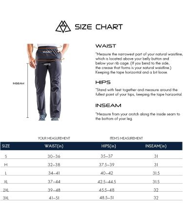 Haimont Men's Lightweight Hiking Stretch Pants | Quick Dry Nylon, UPF50 & Water Resistant, Zipper Pockets | Odyssey Grey X-Large - Buy Online on SooperMarket.com