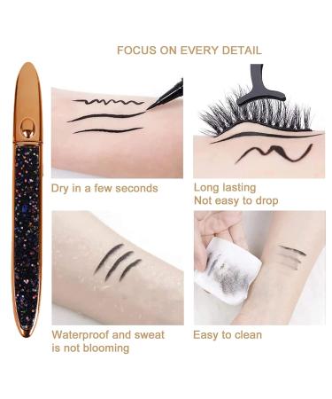 2023 Self-Adhesive Eyeliner & Eyelash Glue Pen - Long-Lasting Black Eye Liner for Easy Application - Buy Online on SooperMarket.com