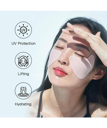 Teksome Sun Protection Face Patch - 5pair Facial Sunscreen Patch Comfortable UV Facial Patches Portable Clear UV Protection Face Patch for Outdoor - Buy Online on SooperMarket.com
