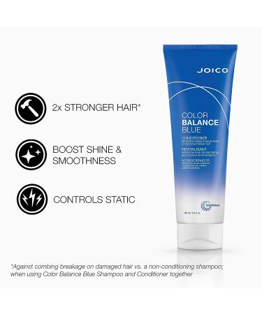Blue Color Balance Conditioner for Lightened Brown Hair - Eliminate Brassiness, Boost Color Vibrancy & Shine - UV Protection - 8.5 Fl Oz - Buy Online on SooperMarket.com