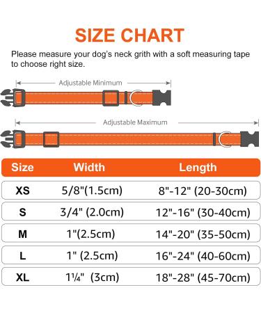 Joytale Reflective Dog Collar for Large Dogs - Orange (Pack of 1) | Durable & Stylish Pet Accessory - Buy Online on SooperMarket.com