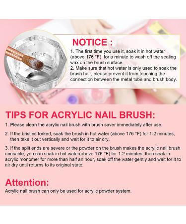 Saviland 7PCS Kolinsky Acrylic Nail Brush Set - Rose Gold Brushes for Acrylic Powder & Nail Extension Kit - Ideal for Nail Art School and Practice - Buy Online on SooperMarket.com