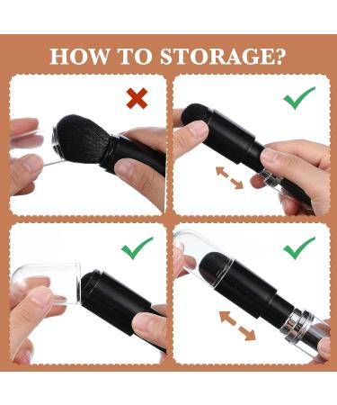Small Travel Brush Makeup Set - 4 in 1 Portable Mini Lip, Foundation, Blending Powder, Eye Shadow Brushes for Women - Buy Online on SooperMarket.com