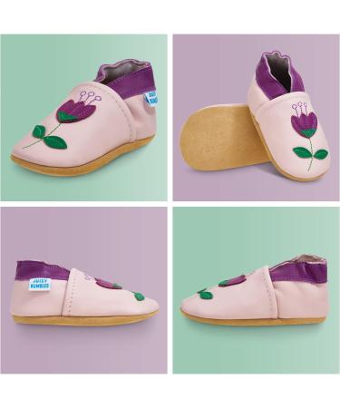 Soft Sole Leather Baby Shoes for Boys and Girls | Toddler Walking Shoes 2-3 Years | Tulips Design - Buy Online on SooperMarket.com