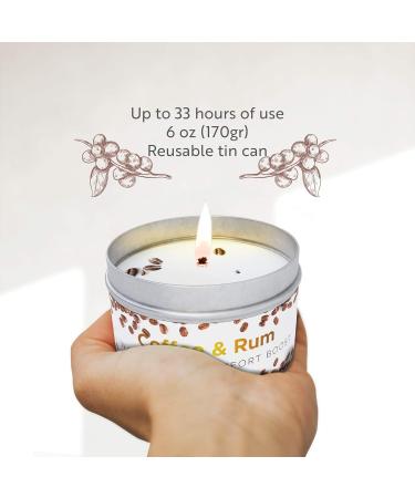 Chandelita Coffee Aroma Candle - Enhance Focus & Well-Being with Light Rum Scent - International Shipping - Buy Online on SooperMarket.com
