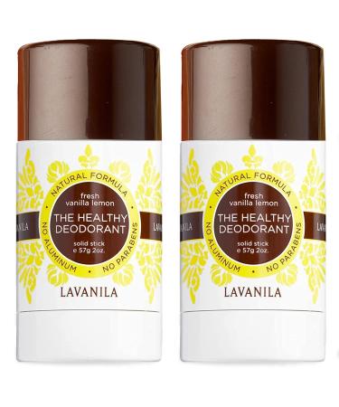 Lavanila Natural Aluminum Free Deodorant 2-Pack Vanilla Lemon - The Healthy Deodorant for Men and Women Solid Stick (2 Ounce Each) Vegan Vanilla Lemon 2 Ounce (Pack of 2) - Buy Online on SooperMarket.com