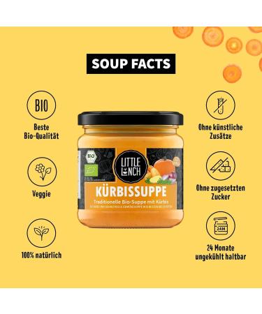 Little Lunch Organic Pumpkin Soup - 100% Organic Vegetarian Gluten-Free No Added Sugar 350ml (1 Pack) - Buy Online on SooperMarket.com