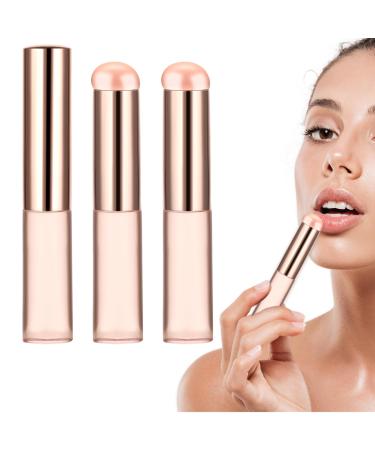 2 Pcs Silicone Lip Brush Lipstick Applicator Brush with Cap Reusable Lip Mask Balm Applicator Silicone Lip Applicator for Lipstick Lip Balm Lip Gloss Lip Stick and Concealer Lip Scrub Brush Tool 2PCS Pink Head