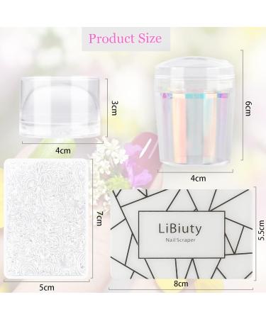 2 Nail Stamp Kit - Silicone French Nails & Clear Jelly Nail Art Stamper | DIY Creative Nail Tools for Perfect Manicure - Buy Online on SooperMarket.com