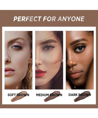 Cilrofelr Eyebrow Stamp and Stencil Kit - One Step Brow Stamp Shaping Kit with 10 Stencils, Light Brown, Long Lasting Waterproof Formula - Buy Online on SooperMarket.com
