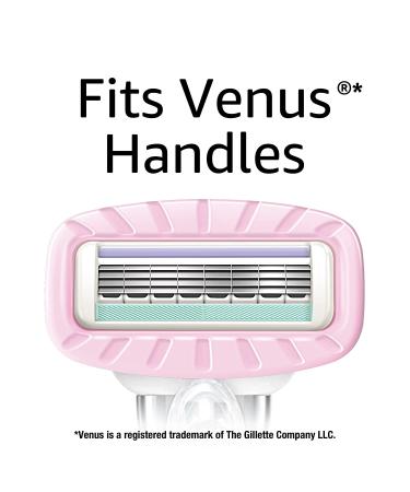 Amazon Basics Women's 4 Blade Razor Kit - Fits Amazon Basics & Venus Handles, Moisturizing Surround, Includes 1 Handle, 2 Cartridges, Shower Hanger - 2 Refills Included - Buy Online on SooperMarket.com