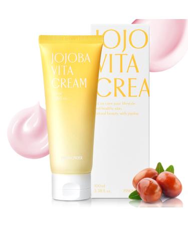 Jojoba Vita Cream 3.38oz (100ml) Jojoba Oil and vitamin B12 Face Cream Soothing for Sensitive Skin Hypoallergenic Korean Skincare