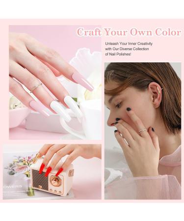 LKE Gel Nail Polish Kit | 72W UV Lamp, 6 Classic Red Colors, Glossy & Matte Top/Base Coat | Manicure DIY Gifts Set for Women - Buy Online on SooperMarket.com