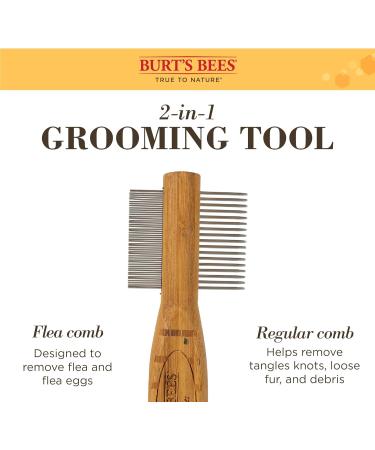Burt's Bees for Puppies Double Sided Comb | 2-in-1 Grooming Tool for Puppies & Small Dogs | Dog Comb Removes Fleas & Flea Eggs Comfortably and Safely for All Dogs Gold 1 - Pack Double Sided Comb - Buy Online on SooperMarket.com