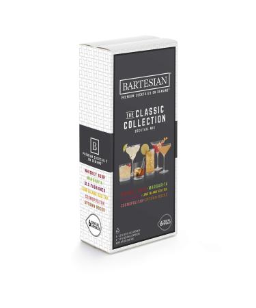 Bartesian The Classic Collection Cocktail Mixer Capsules Variety Pack of 6 Cocktail Capsules for Bartesian Premium Cocktail Maker (55350)