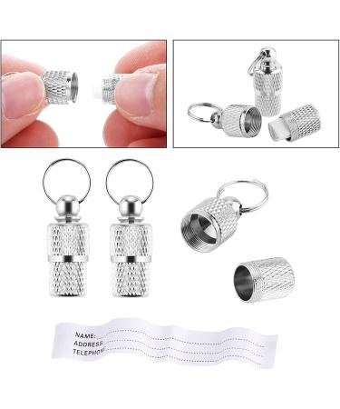 Address Pendant for Cats & Dogs - 6 Stainless Steel Pet ID Tags with Key Rings | Anti-Free Name Tag & Collar Trailer for Pet Identification - Buy Online on SooperMarket.com