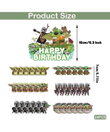 31-Piece Children's Birthday Decoration Set | 6 Cartoon Minifigures & 25 Cake Toppers for Perfect Kids' Cake Decor - Buy Online on SooperMarket.com