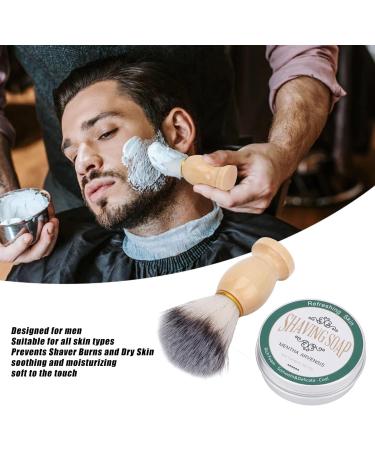 Premium 2-Part Men's Shaving Set - 60g Mint Fragrance Soap & Brush | Best Shaving Brush for A Smooth Shave - Buy Online on SooperMarket.com