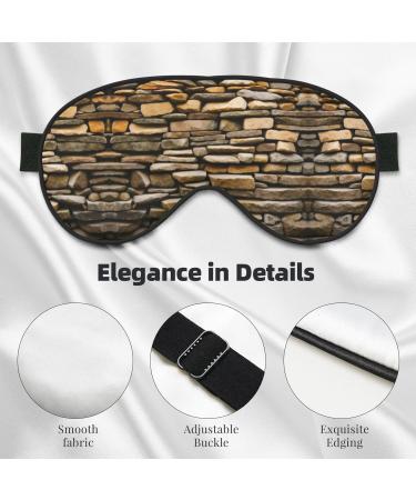 Rustic Rocks Brick Wall Soft Sleep Eye Mask Female Breathable Eye Patch Perfect for Travel and Relaxation - Buy Online on SooperMarket.com